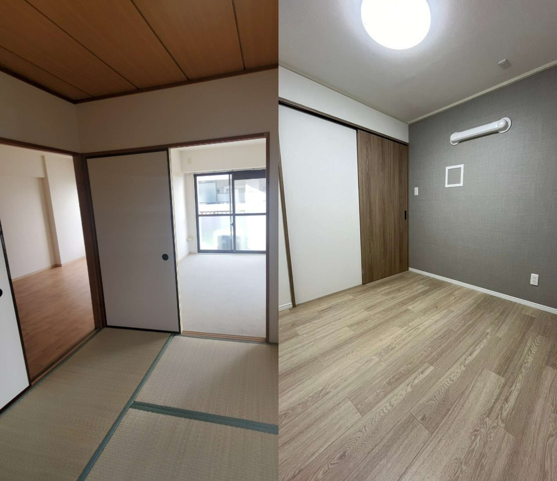 １つの部屋を２つの部屋に 　間仕切り 壁をつくる