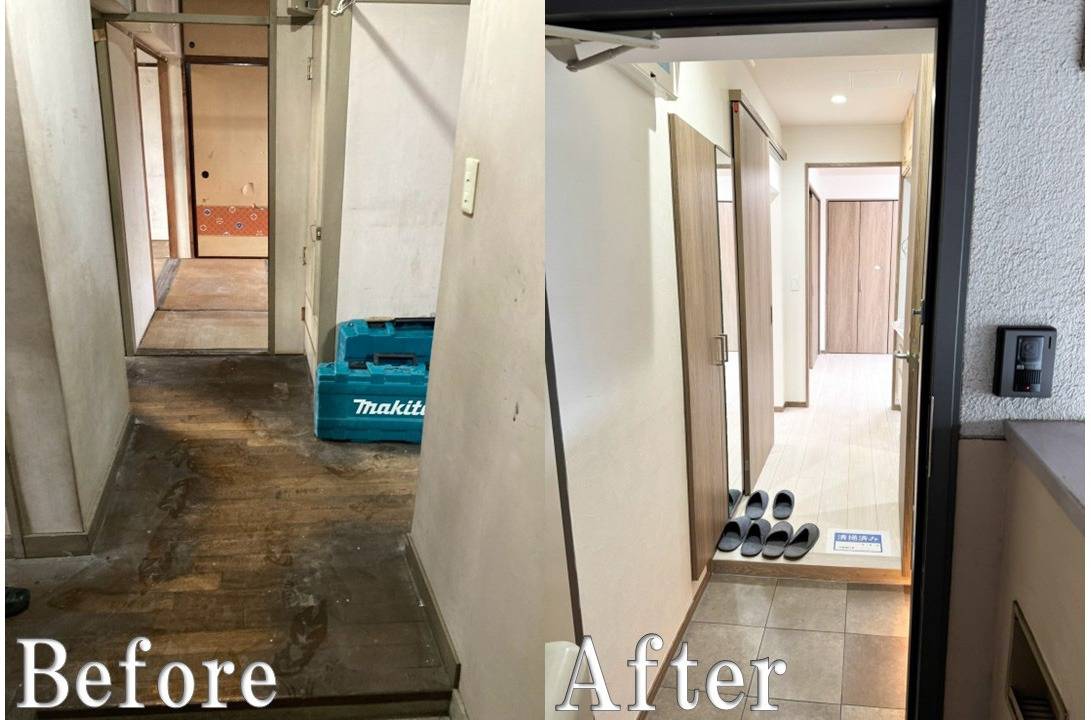 【大人気団地リフォームシリーズ②】玄関＆クローゼット！劇的ビフォーアフター　習志野市 船橋市 八千代市